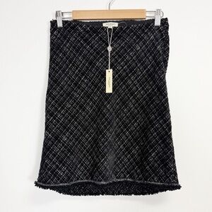 Max Studio Skirt Womens Extra Small Black Tweed Stretch Pull On Waist